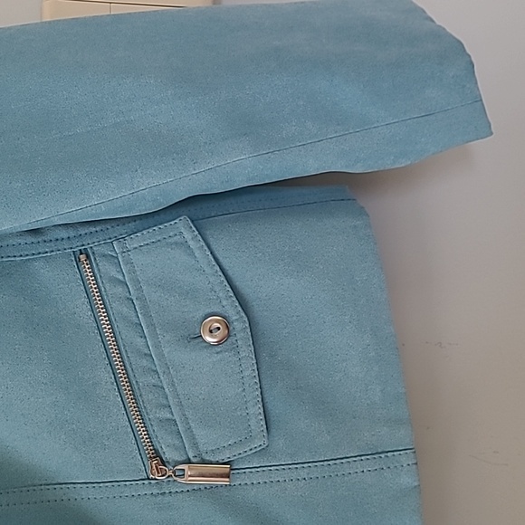 NWOT Conrad C Faux Seude Caribbean Blue Jacket - Picture 4 of 16